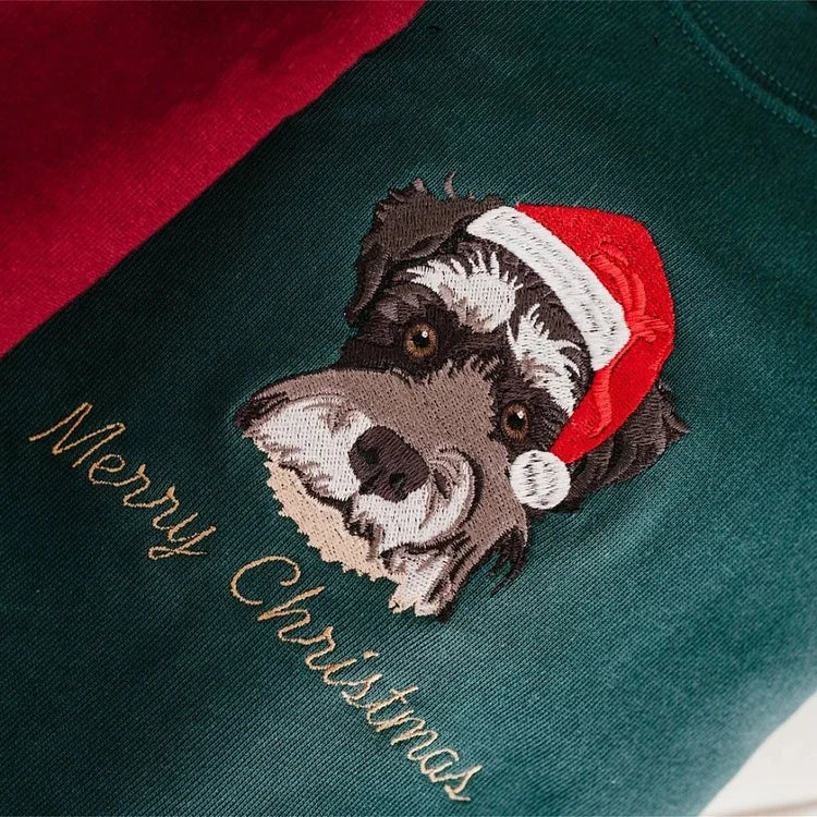 Sweat Unique de Noël avec Portrait de Votre Animal